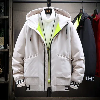 

Parka Men 2019 Fashion Winter Thick Hooded Hip Hop Jacket Men Coats Jackets Windbreaker Outwear Streetwear Men Jacket Clothing