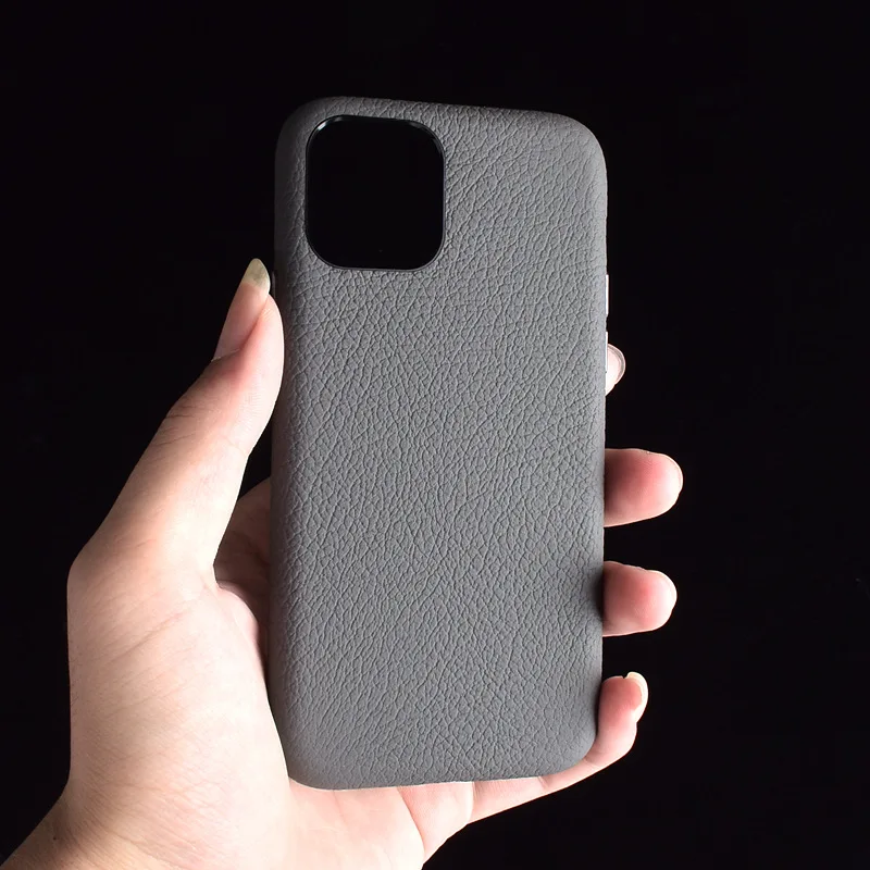 Роскошный чехол из натуральной кожи на заднюю панель для iPhone 11 Pro Max XS Max X, бизнес-чехол с полным краем, защитный чехол для телефона, популярный серый цвет
