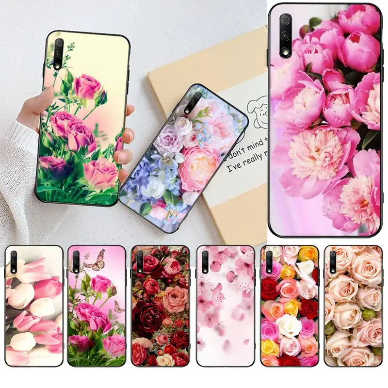 HPCHCJHM цветной цветочный розовый пион на заказ фото мягкий чехол для телефона Huawei