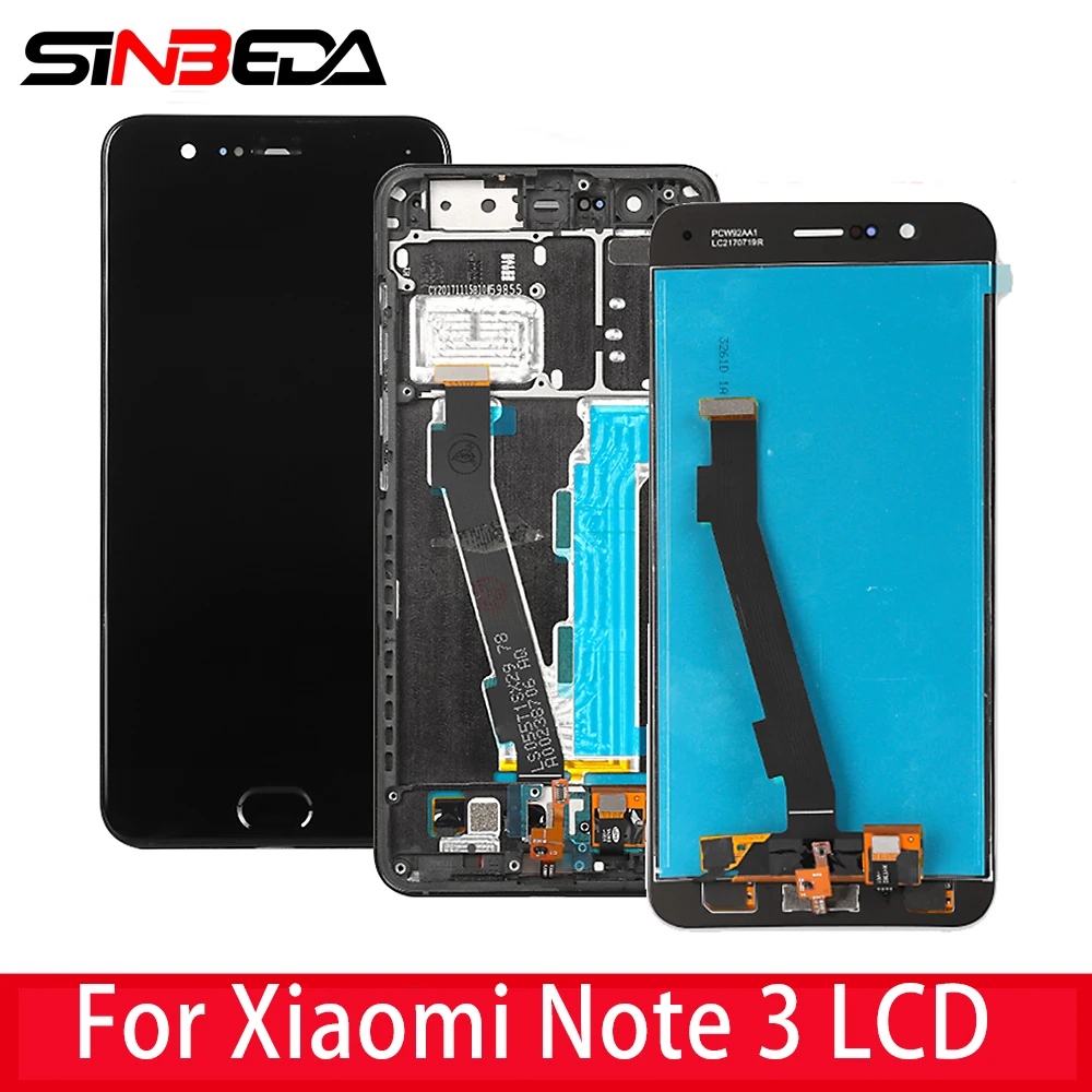 Sinbeda 5 &quotЖК дисплей для XIAOMI Mi Note3 ЖК сенсорный экран Рамка Замена Note 3 датчик
