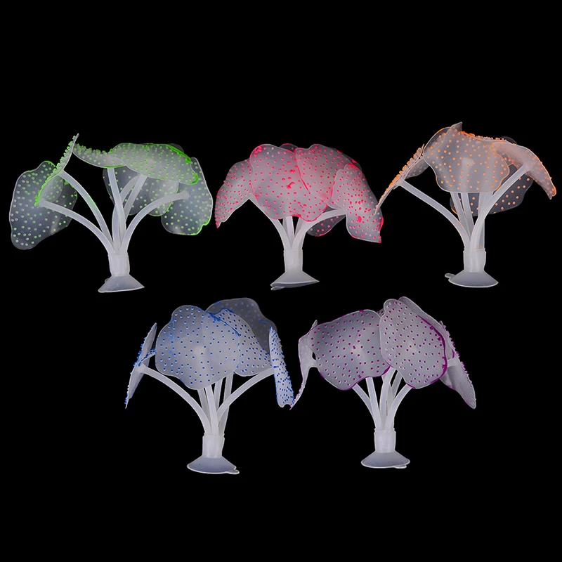 Fluorescent UnderWater Landscape Decor Simulation Coral Artificial Sucker Coral Plant Ornament Fish Tank Aquarium Accessories artificial plants fish tank ornaments fish tank decorations aquarium ornaments artificial aquarium plants mini landscape ornaments