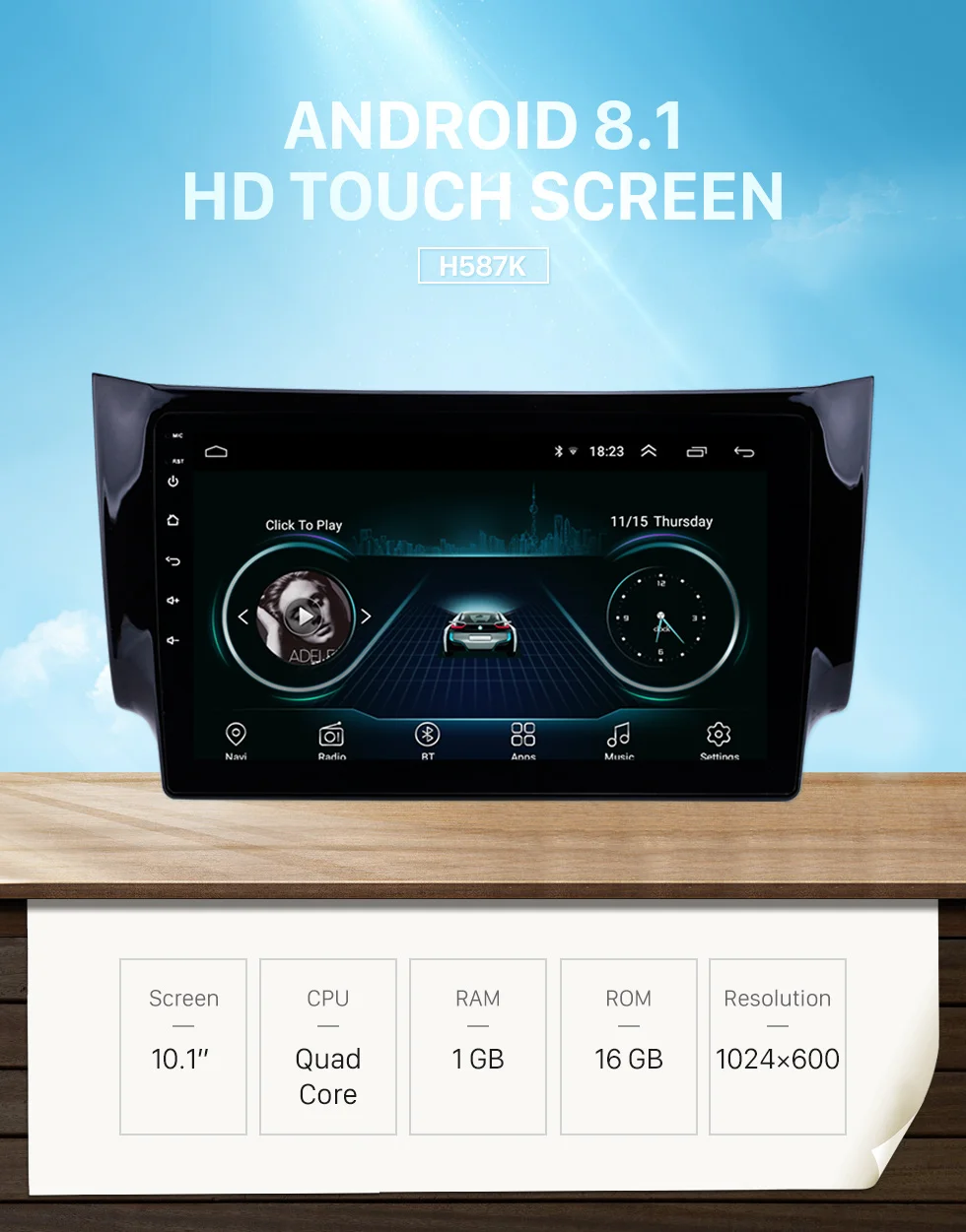 Flash Deal Seicane 2Din GPS Multimedia Player Head Unit For 2012 2013-2016 NISSAN SYLPHY Android 8.1 10.1" 2Din Car Radio Support SWC WIFI 0