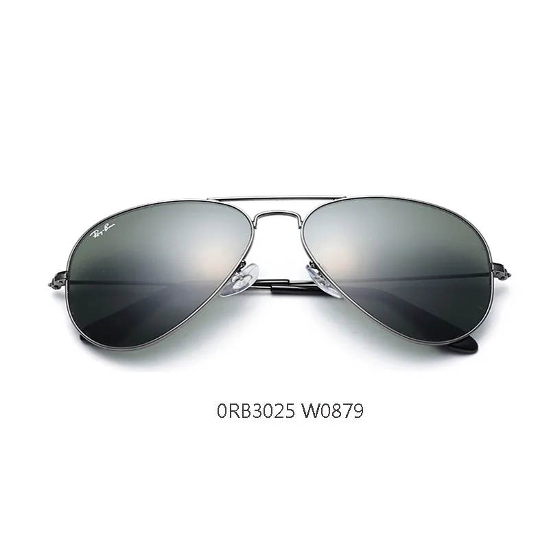 Классические Оригинальные мужские солнцезащитные очки-авиаторы RayBan RB3025, Классические поляризованные солнцезащитные очки для мужчин и женщин, солнцезащитные очки-авиаторы для вождения RB3025 - Цвет линз: 0RB3025W0879