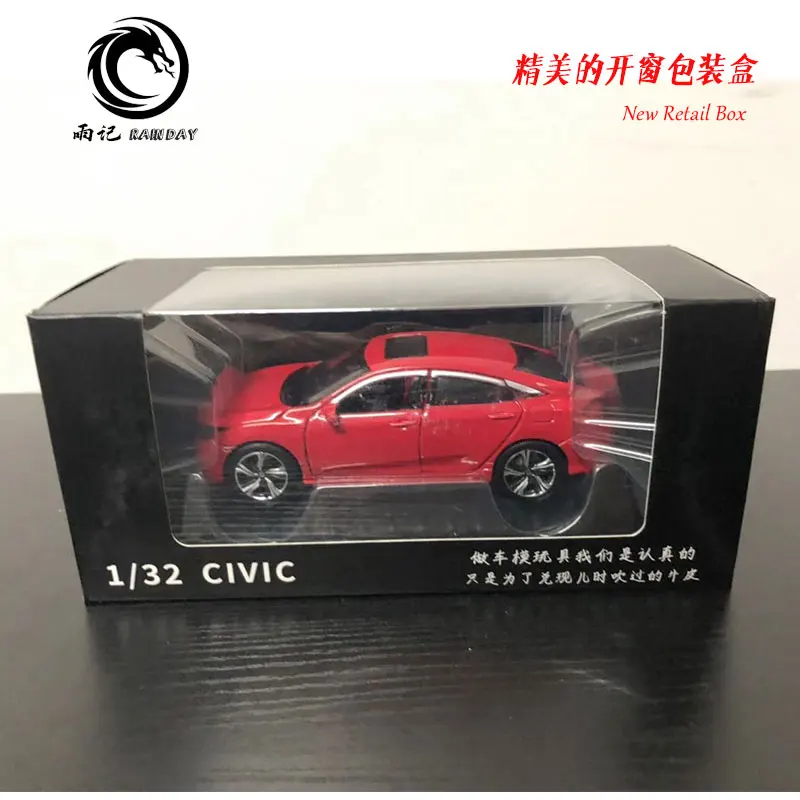 JK 1/32 масштабная модель автомобиля игрушки Япония Honda Civic звук и свет литья под давлением Металл тянет назад модель автомобиля игрушка для подарка, дети, коллекция