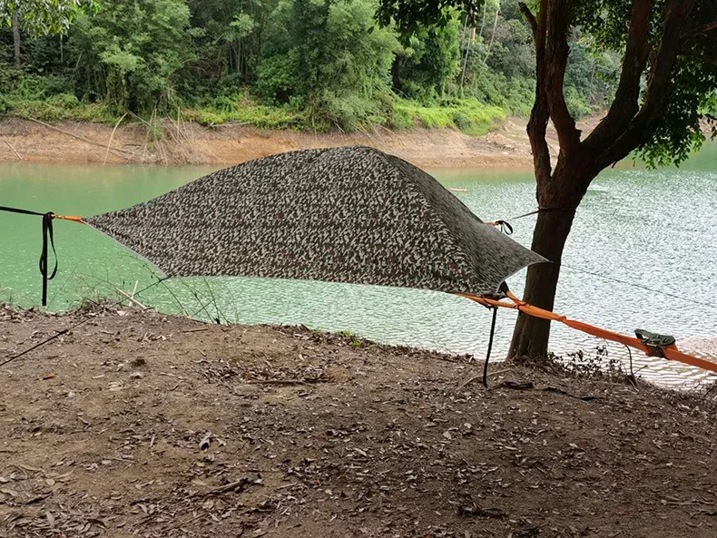 Family Hammock Triangle Tree Tent Family Travel Camping Fishing Self-driving Tour Extra Large Hammock Waterproof 