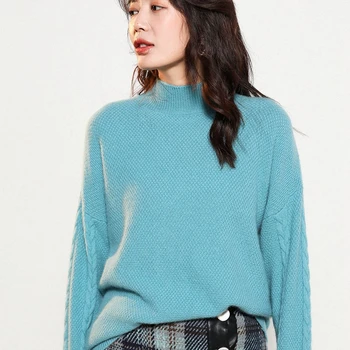 

Turtleneck Women pure Cashmere Sweater Women Winter Ladies Warm Winter Woman Sweater Knitting Pullovers Female Sweater 2019