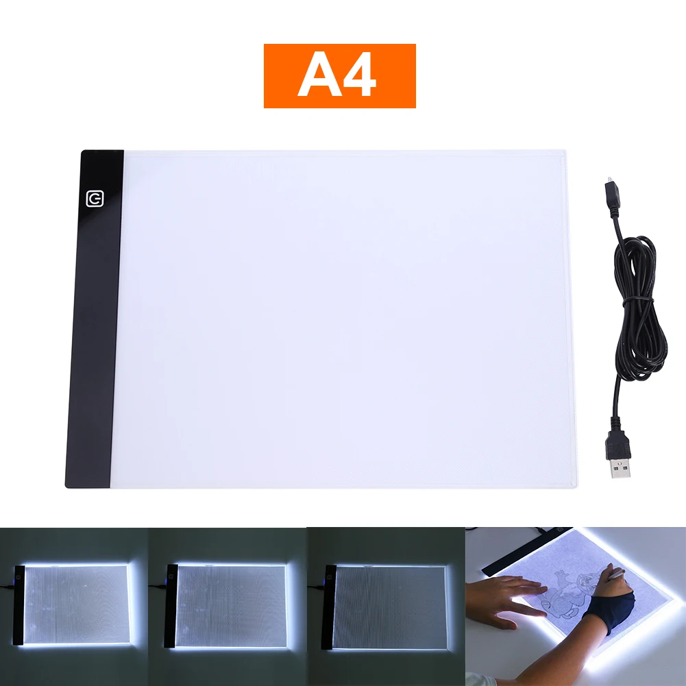 KaKBeir Digital A4 LED Drawing Tablet Graphic Tablets Light Box Copy Board Electronic USB Art Graphics Pad Writing Table Toy | Игрушки и