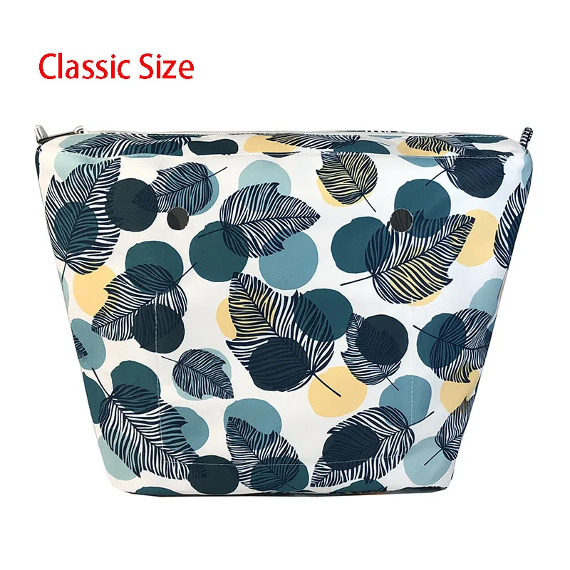 designer bags Floral Border Lining Colorful Print  Inner Zipper Pocket For Classic Mini Obag insert with inner waterproof coating for O bag wristlet corsage Totes