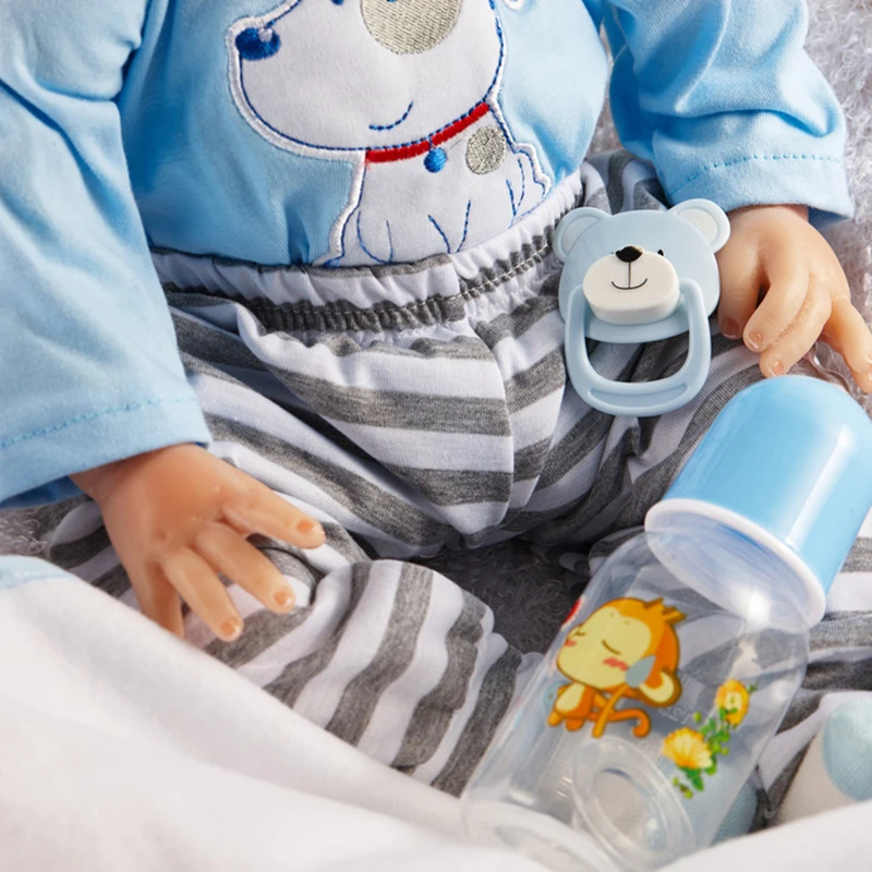 Allaosify bebes Кукла reborn 55 см Мягкая силиконовая Кукла reborn младенец куклы Рождество surprice подарки силиконовая кукла