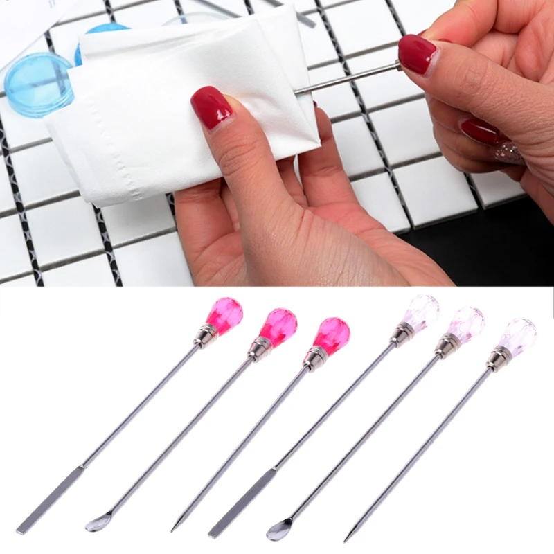 

3Pcs Muddler Poke Needle Spoon Tool Set For Silicone Resin Mold Jewelry Making