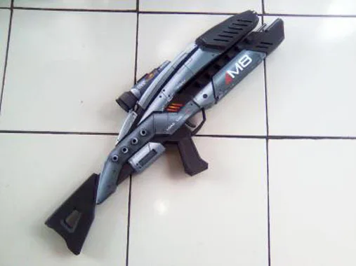 Mass Effect M8 Paper Model 1:1 Firearms Rifle Machine Gun Assault Rifle Handmade DIY Toy 2