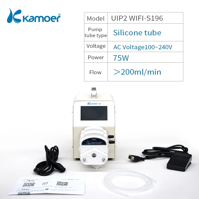 Kamoer Lab UIP WiFi шаговый двигатель перистальтический насос лабораторный насос заводской насос - Напряжение: UIP2 WIFI-S196