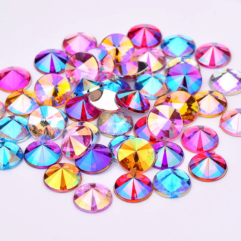 JUNAO-4-5-6-10mm-Crystal-AB-Acrylic-Rhinestones-Mix-Color-Glue-On-Round-Nail-Crystals (4)