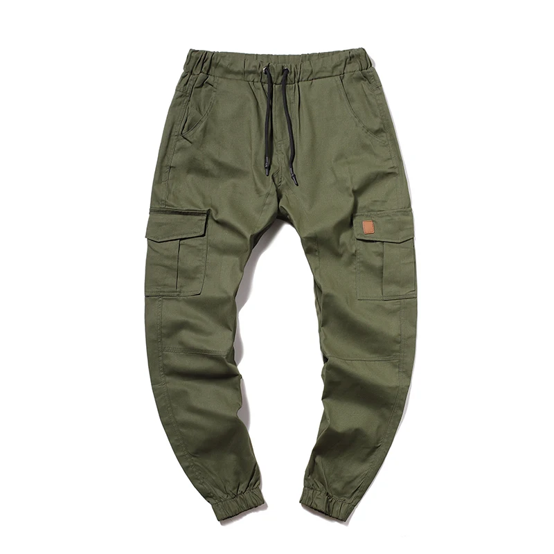Мужские штаны уличная джоггеры Pantalon Hombre chandal зимние свободные камуфляжные хип-хоп хлопковые брюки карго мужские стиль сафари - Цвет: Армейский зеленый
