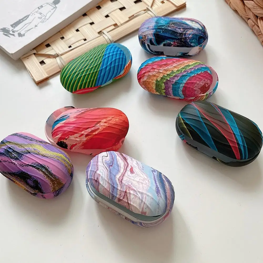 

Luxury Cover For Samsung Galaxy Buds Case Wavy ink painting earphone accessories case Hard PC Shell For Galaxy Buds Box cover