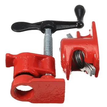 

Wood Gluing Pipe Clamp Set Cast Iron Heavy Duty Woodworking Carpenter Tool