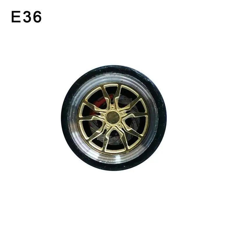 4 шт./компл. сплав колеса резиновые шины модифицированное транспортное средство колеса сплава шин ремонт колеса для 1/64 автомобилей модели шин аксессуары - Цвет: E36 (AH)