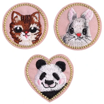 

Cute Cat Iron On Patches for Clothing of The Breach Embroidery Applique DIY Hat Jeans Jacket Pants Accessories Cloth Sticker