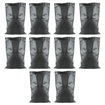 

10pcs Pouch Black Woven UV Protection PP Sandbags Portable Foldable Garbage Anti Ageing For Flooding Storage Bag Packing