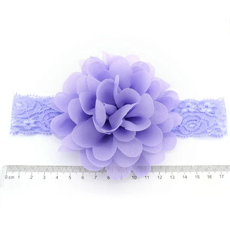 Lovely Baby Girl Elastic Hairband Chiffon Lace Flower Newborn Baby Girl Headbands Baby Hair Band For Kids Baby Hair Accessories