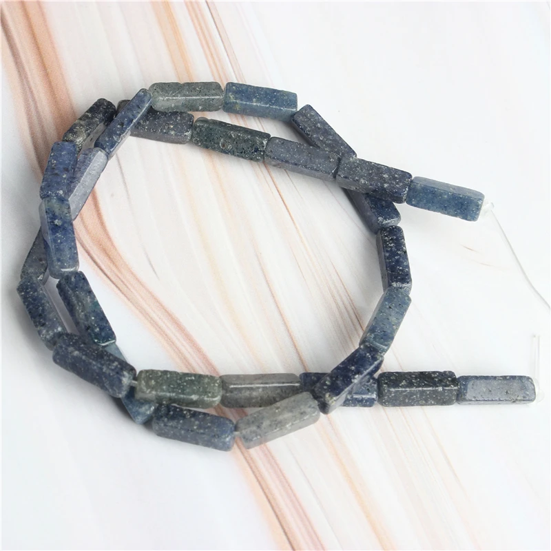 Lan Dongling Linxiang модные натуральные разноцветные кубовидные свободные бусины DIY браслет ожерелье серьги шпильки аксессуары - Цвет: Lan Dongling