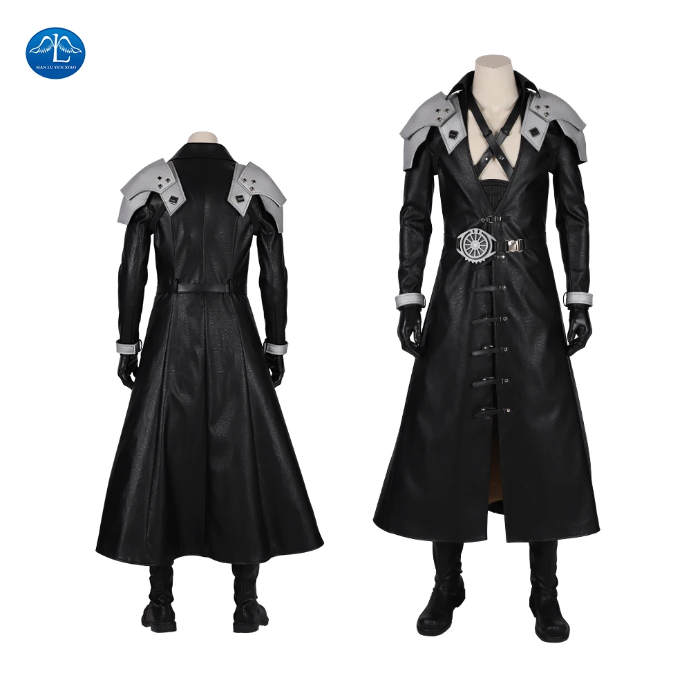 

Final Fantasy VII Cosplay Sephiroth Costume Halloween Leather Armor Suit Men Game FF7 Sephiroth Outfit Custom Made