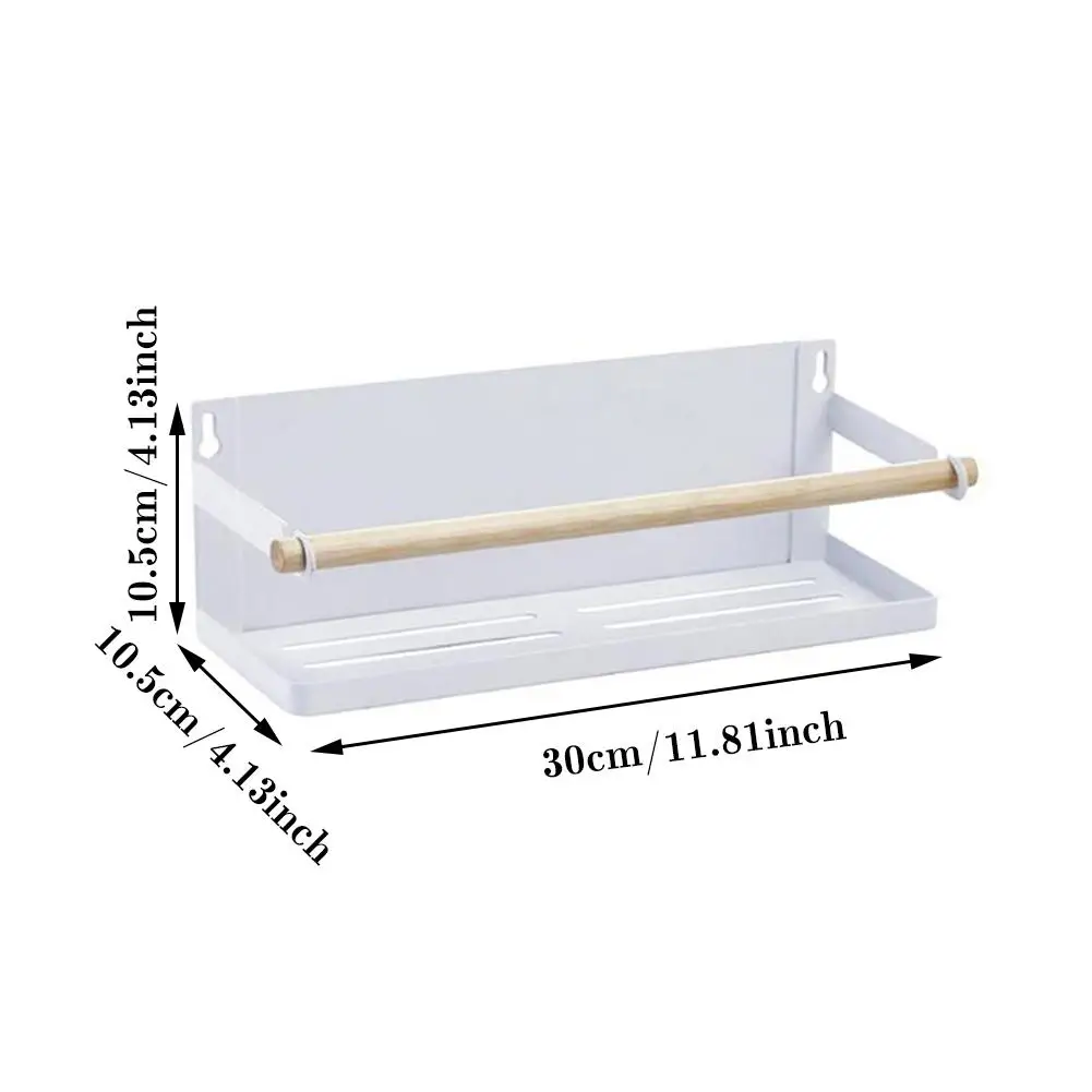 Magnetic Refrigerator Spice Steel Rack Kitchen Spice Jars Shelf Paper Towel Hang Holder Food Storage Shelves Organizer