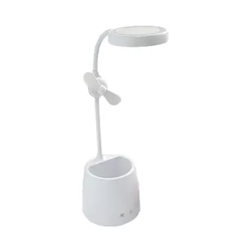 

Creative Multifunctional 3-in-1 Led Table Lamp Fan Pen Holder Eye-Protection Desk Light Reading Lamp