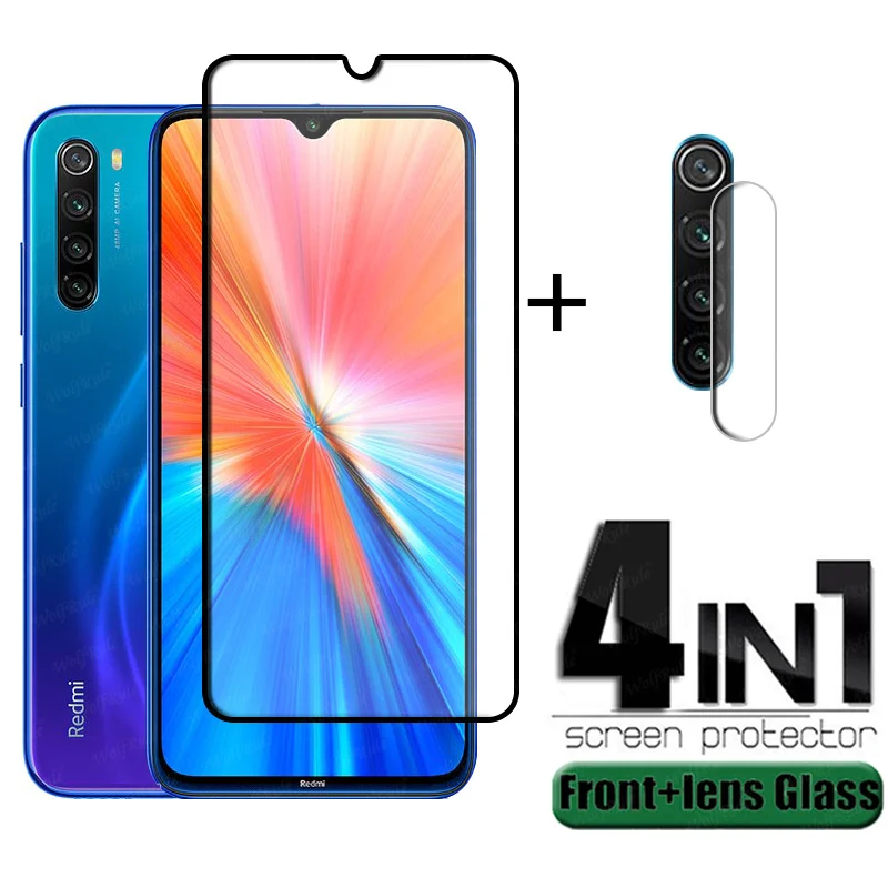 Защитное стекло 4 в 1 для Xiaomi Redmi Note 8 9 S 10 Pro закаленное 2021 дюйма | Мобильные телефоны