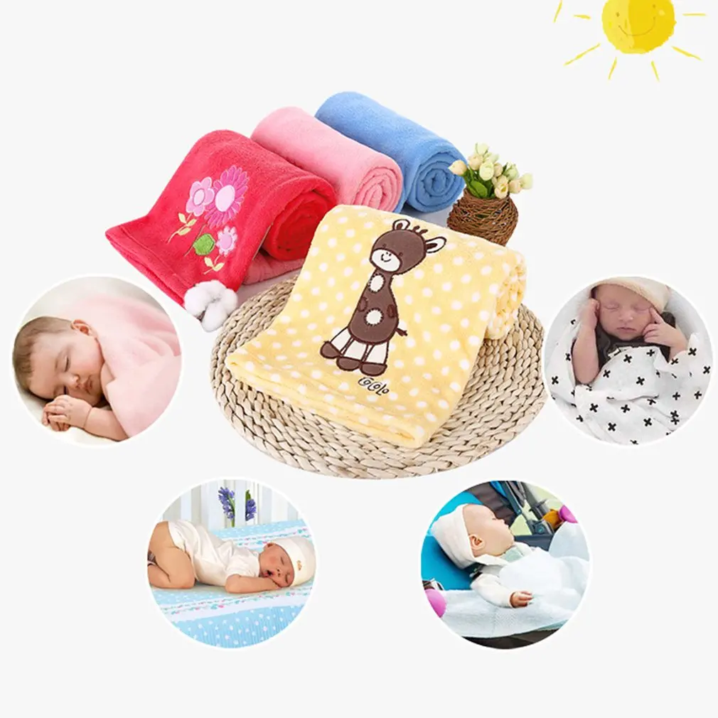 Одеяло из кораллового флиса для новорожденных; одеяло для малышей; мягкие легкие покрывала; Вязаное детское одеяло