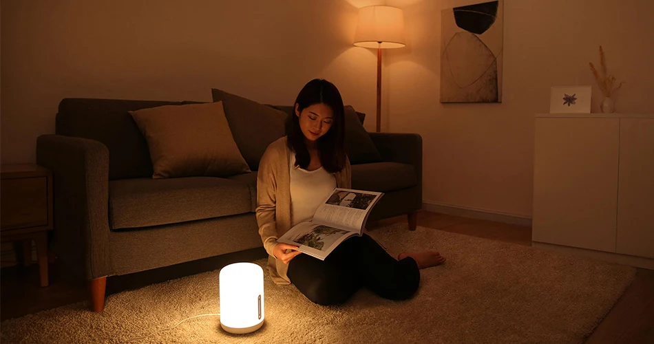 New Version Xiaomi Mijia Bedside Lamp 2 Smart Light voice control touch switch smart APP color adjustment For Apple Homekit Siri (10)