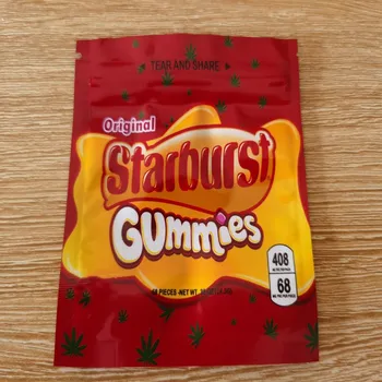 

Cannaburst Mylar Bag Childproof Edibles Empty Zipper Vape Retail Storage Packaging For Dry Herb Tobacco Flower Package