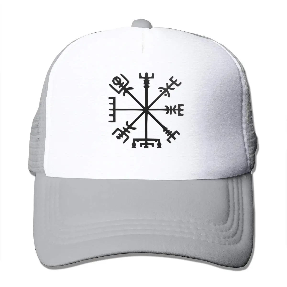 Viking Compass сетчатые бейсболки унисекс Регулируемая Кепка В Стиле Дальнобойщика серая