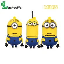 Милый мультяшный Usb флеш-накопитель 16 ГБ 32 ГБ флеш-накопитель 64 ГБ 8 ГБ Миньоны карта памяти 4 Гб 128 Гб Память USB 2,0 флешка