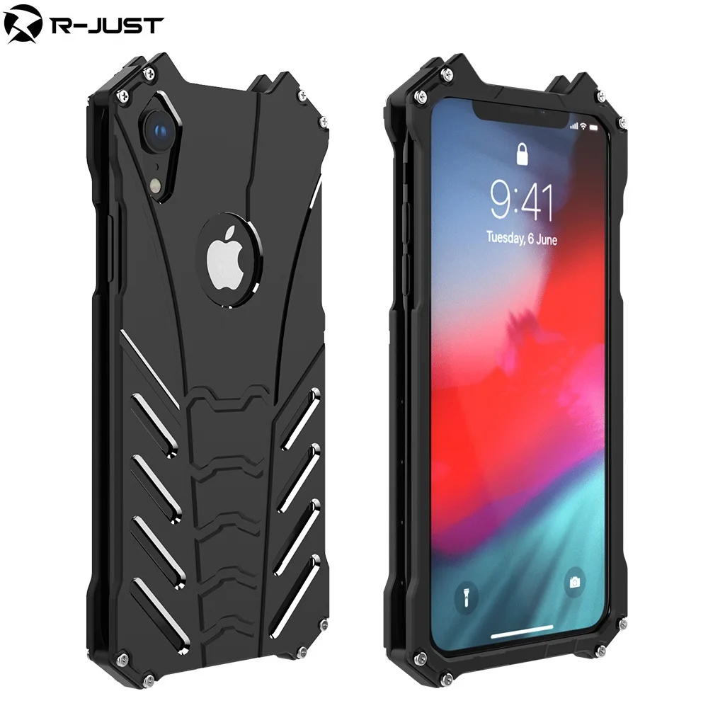 Жесткий металлический бронированный чехол для iPhone XS Max X XR Бэтмен противоударные