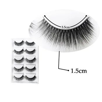 

New Style 5 Pairs 5D False Eyelashes Handmade Natural Densely Europe And America Hot Selling 108 3D Mink Eyelashes