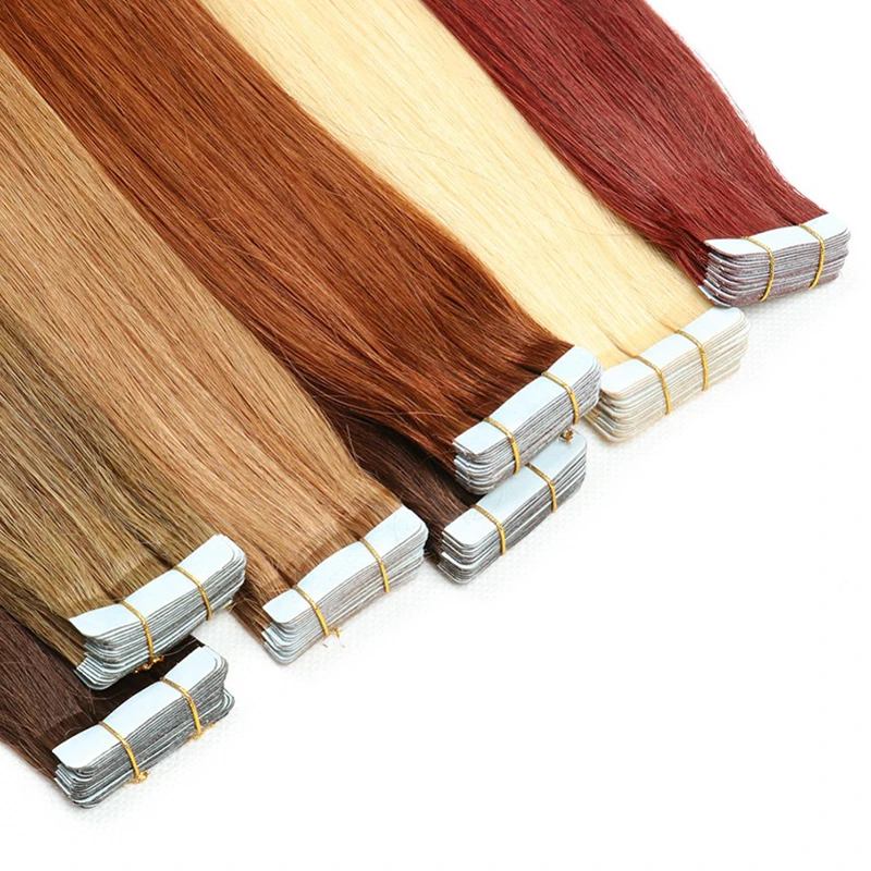JF Tape In Human Hair Extensions Machine-made Malaysian Remy Double Sided Adhesive Tape Extensions Hair 20/40pcs Ons PU