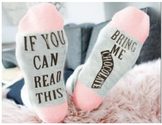 С надписью «If You Can Read This с надписью Bring Me The шоколад AliExpress Горячая носков