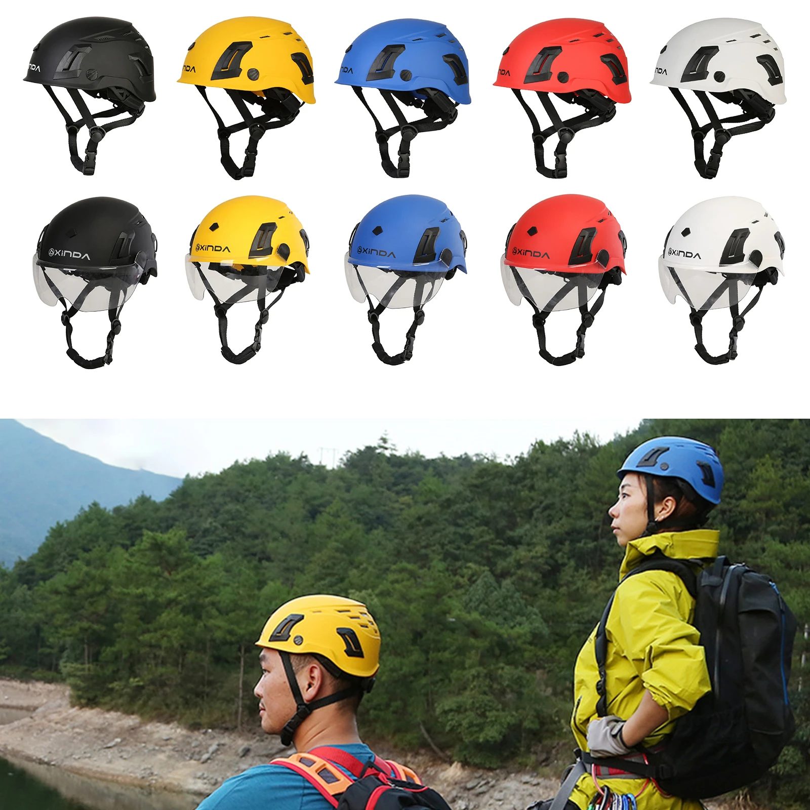 Working At Height Safety Helmet Rock Climbing Scaffolding Hard Hat W