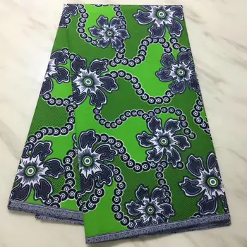 

Wholesale New Printing African Green Wax Prints Fabric For Ankara Style Dress Cotton African Wax Fabric For Sewing 6 Yards/Lot