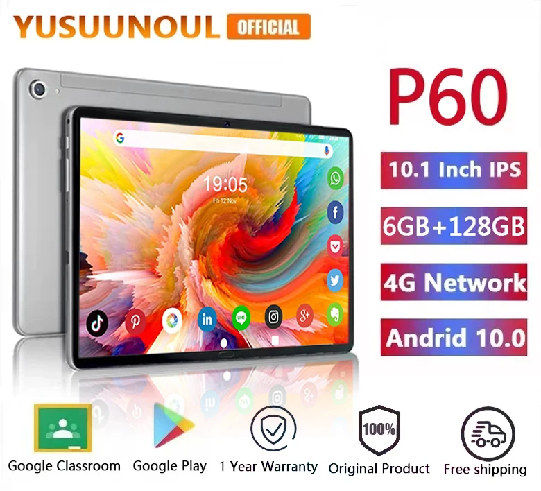 Планшет с 10-дюймовым дисплеем ОЗУ 6 ГБ ПЗУ 128 Android 10 0 4G LTE Wi-Fi 1920x1200 | Компьютеры и