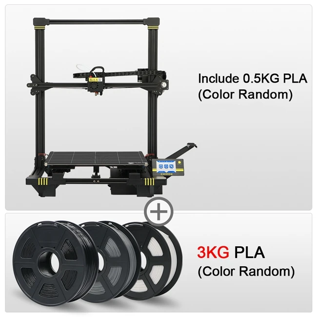 Chiron Add 3Kg ANYCUBIC Chiron 3D Принтер Плюс Размер TFT автоматический нивелир 3 д Принтер 3D Экструдер Titan двойной Z Axisolor Impressora 3D комплект 3д принтер - Цвет: Chiron Add 3Kg