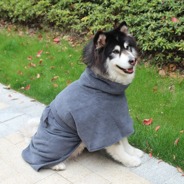 Банный халат для собак, XS-XL, ванная для собак, полотенце для маленьких, средних и больших собак, полиэстер, супер впитывающее полотенце для домашних животных