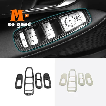 

4pcs For Hyundai Sonata 2020 2021 Stainless steel Door armrest Window Glass Lift Control Switch Panel Cover Trim Car Accessories