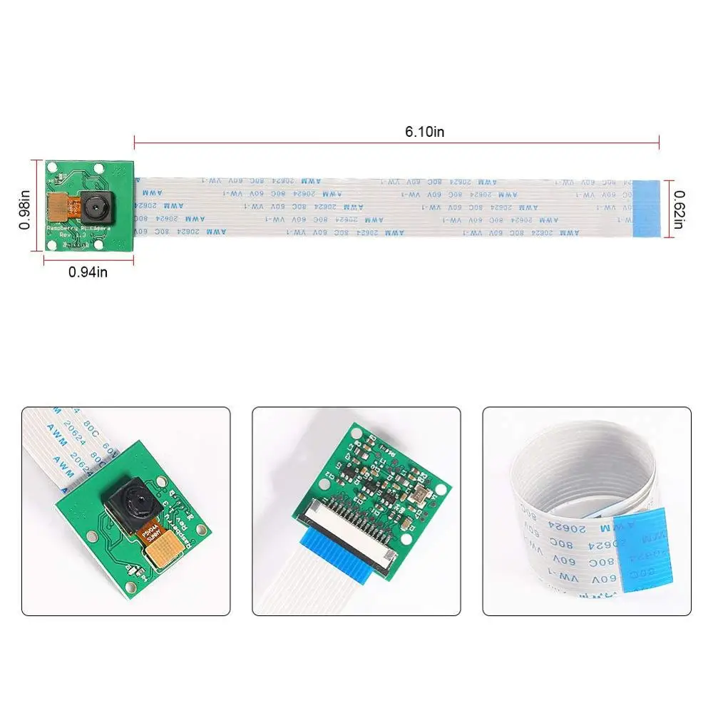 Raspberry Pi камера 1080p 720p Модуль камеры для pi 4 3 Модель B + 5 Мп веб нулевой кабель