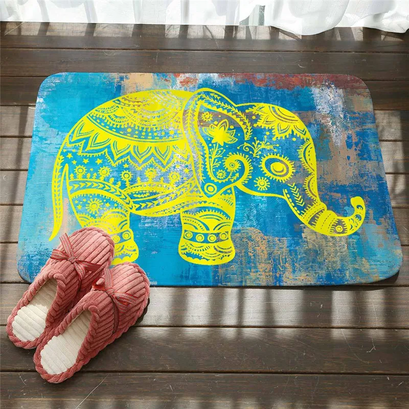 

Elephant Bear Kitchen Rugs Elephant Entrance Door Mat Cartoon Bedroom Carpets Decorative Stair Mats Home Decor Kitchen Mats