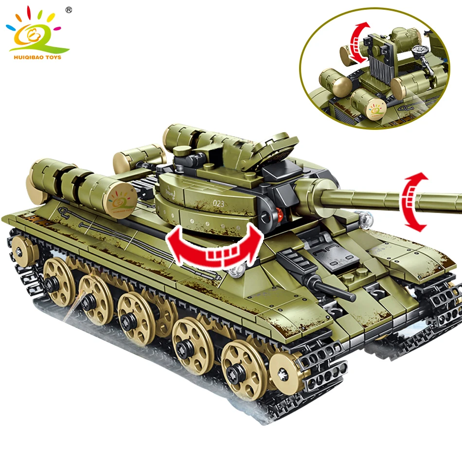 HUIQIBAO военные серии панзер колесница ракета трактор строительные блоки военный IV