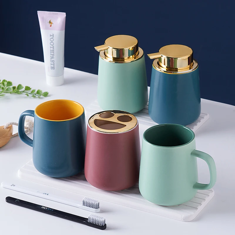 

Gargle Cup Toothbrush Cup Household Simple Household Cleaning Kit Ins Wind One Pair of Lovers Tooth Mug Ceramic