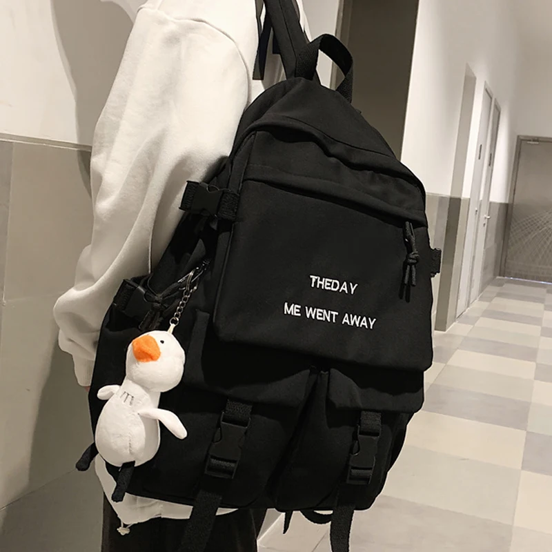EnoPella-Mochila GRANDE de nailon resistente al agua para hombre, bolso de viaje de negocios, escolar, para adolescentes, color negro