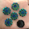 10pcs 18mm AB Resin Flower Rhinestone Flatback Wedding Decoration 2 Hole Buttons D605 ► Photo 2/2